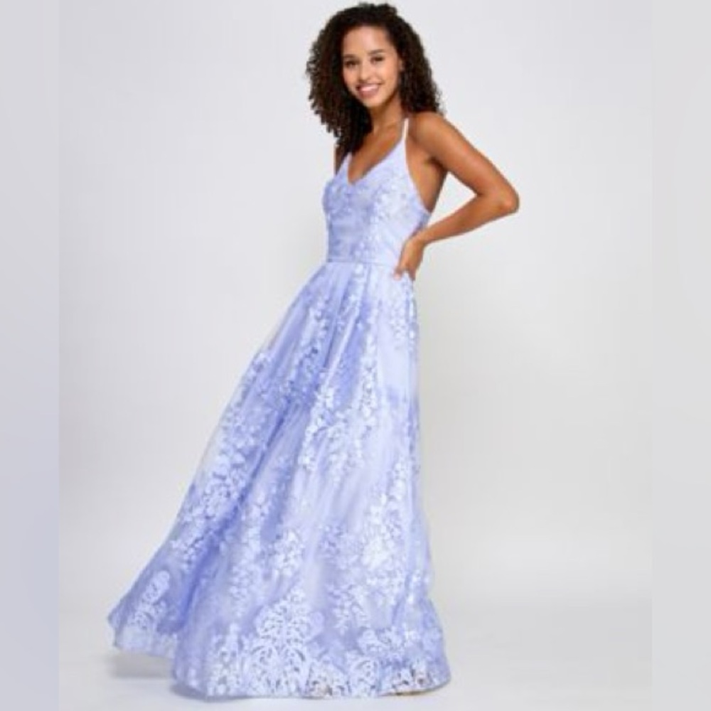 BCX Floral Embroidered Prom Dress Size 5